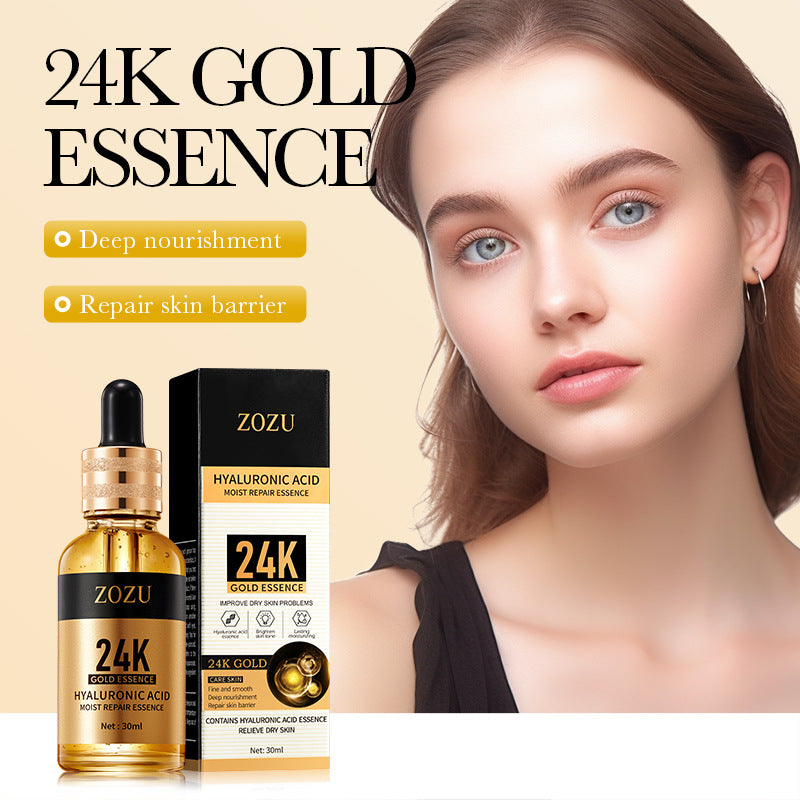 24K Gold Essence ZOZU Hyaluronic acid moisturizing and hydrating skincare wholesale for  trade