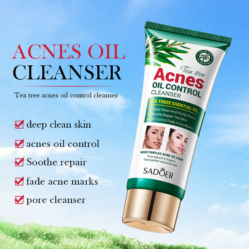 Tea Tree Facial Cleanser100gSADOER Deep Cleansing Moisturizing Refreshing Cleanser  Wholesale