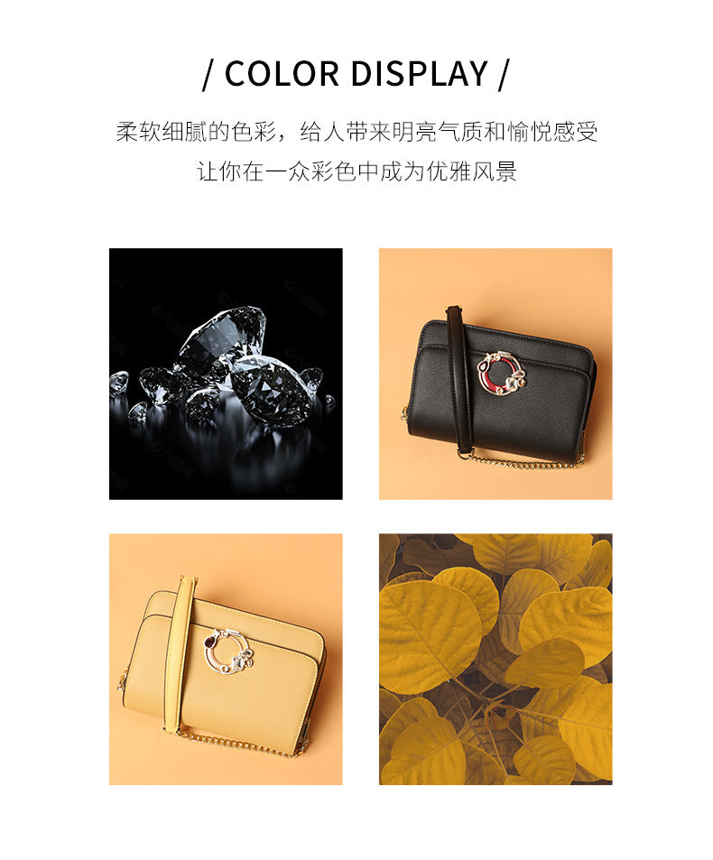 Trolis Luxury Women's Bag Two-Layer Cowhide Small Square Bag Niche Versatile Single Shoulder Crossbody Chain Women's Bag Manufacturer