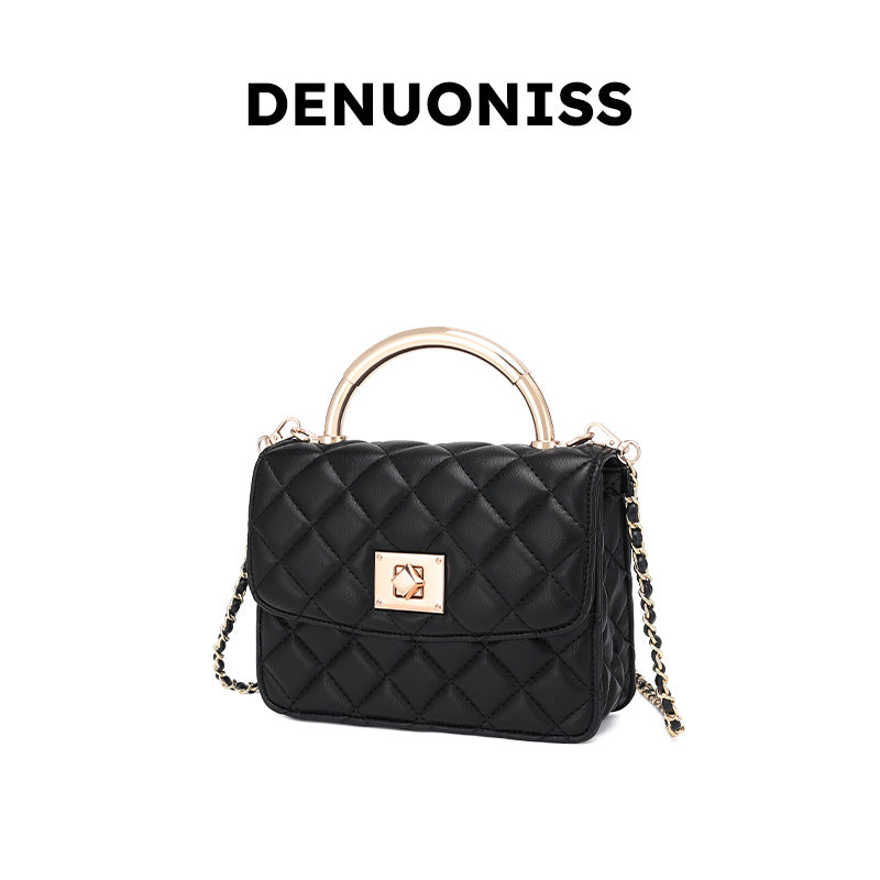 European and American Style Small Square Bag New Diamond Embroidery Women's Bag Niche Versatile Fashion Chain Crossbody Women's Bag Single Shoulder Small Square Bag