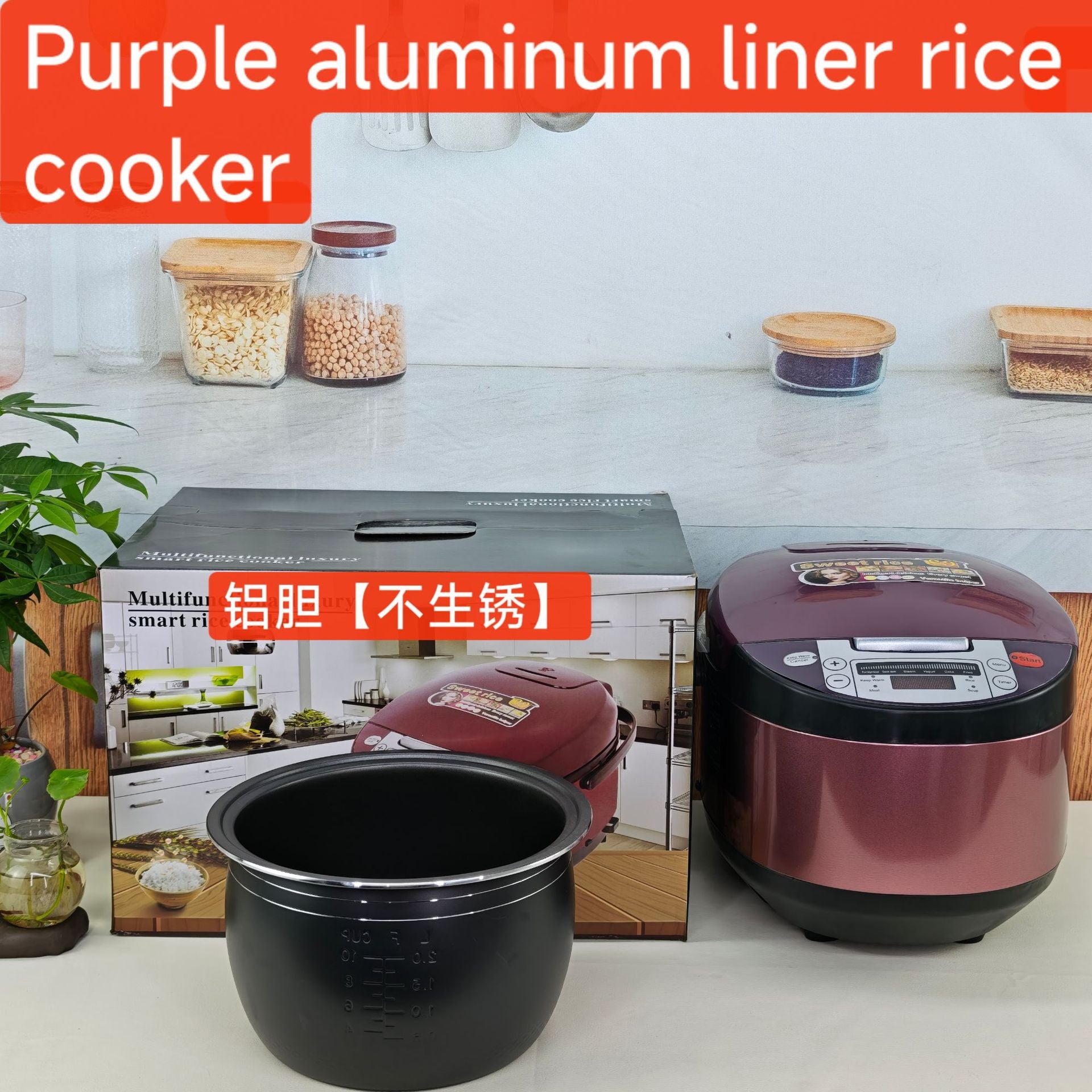 New Smart Touch Screen6L Electric Rice Cooker Household Multi-Functional Large Capacity Appointment Timed Rice Cooker Wholesale