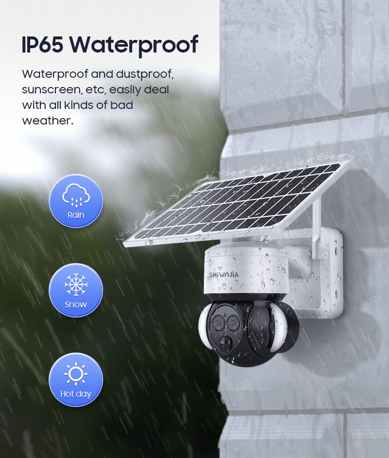 600Wan HD Outdoor Courtyard Solar Binocular Zoom Camera4G Wireless Night Vision Remote Early Warning Monitoring
