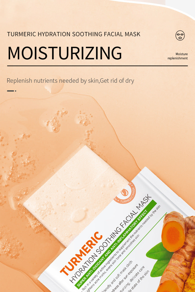 Turmeric Mask SADOER Hydrating and Moisturizing Facial Mask Sheets  Foreign Trade Live Wholesale