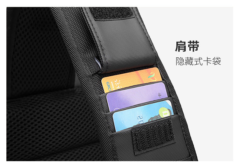 OZUKO Men's Chest Bag Trendy Brand USB Crossbody bag, water-resistant, lightweight, large capacity, single shoulder bag, outdoor chest bag