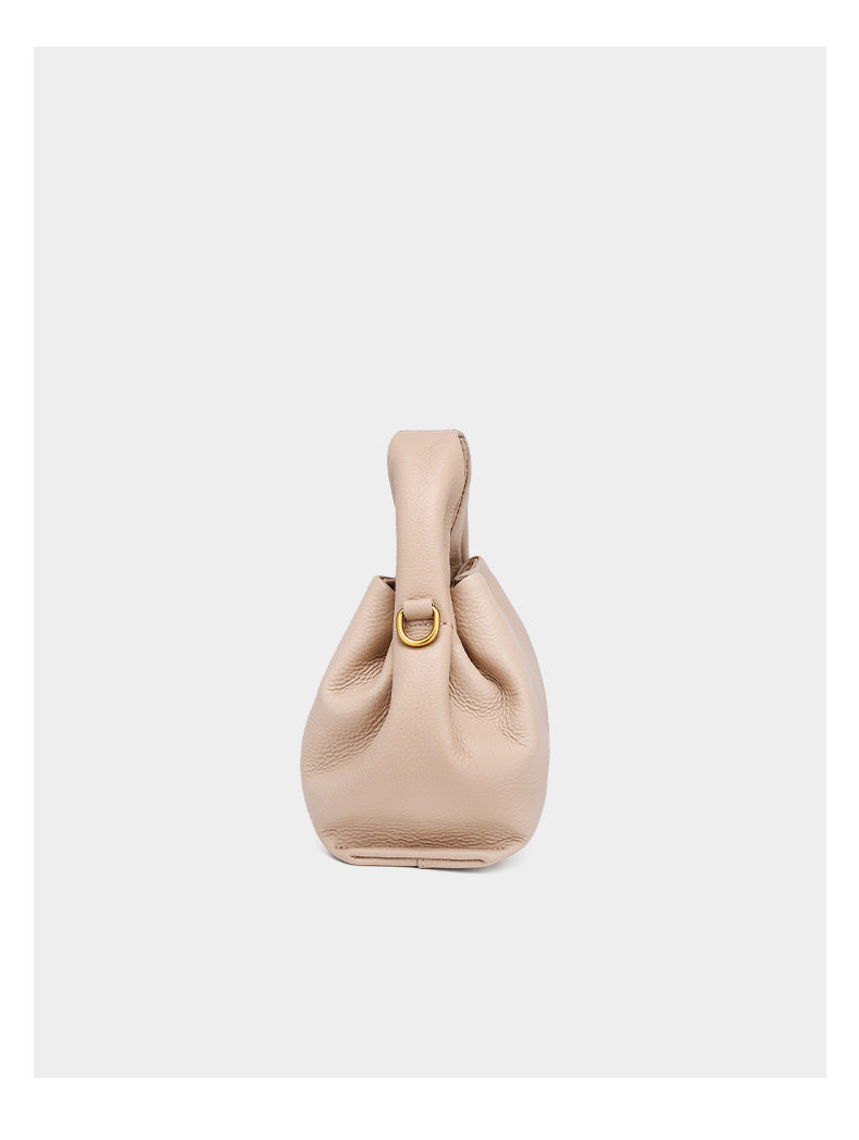 European and American Style Boling En Cloud Bag Lychee Pattern Light Luxury Crossbody Shoulder Dumpling Bag New Women's Underarm Handbag Trendy