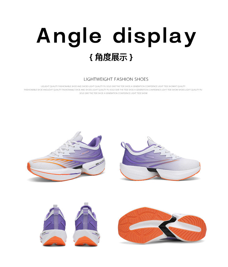 ROANK Men's Running Shoes Ultra-Light Sports Shoes for Teenagers Non-Slip Thick Sole Height Increasing Running Shoes for Middle School Students