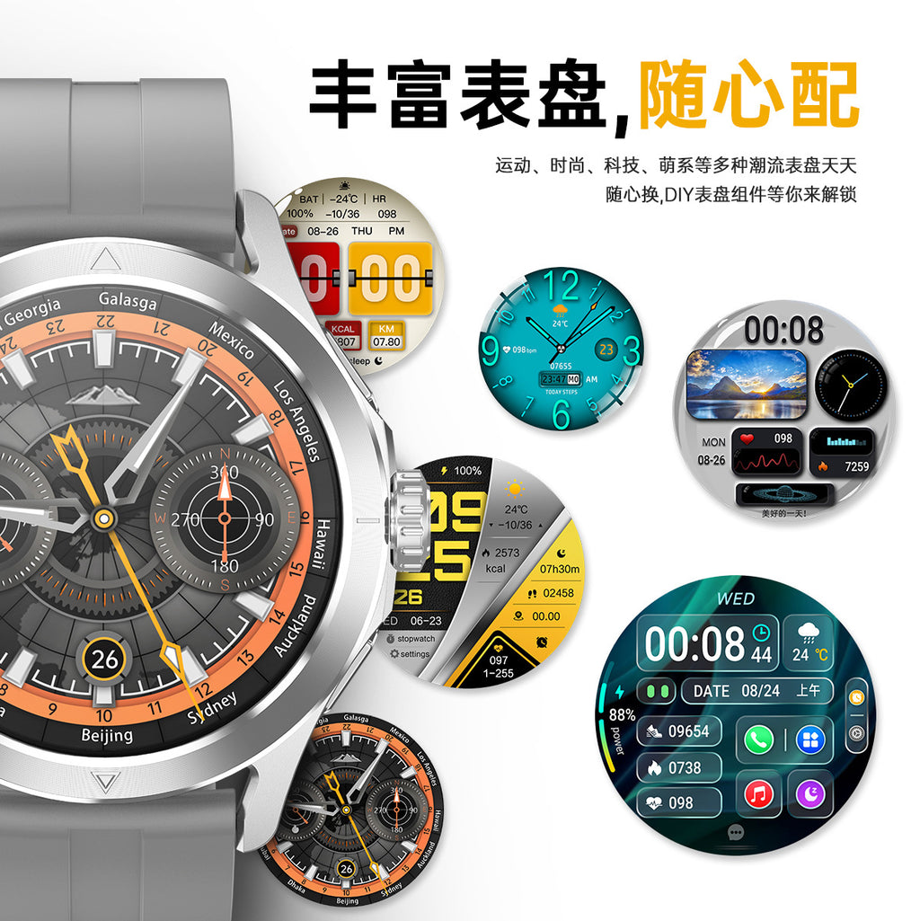 S4 Ultra Smart Watch Bluetooth Call True Heart Rate Step Count Sleep Monitoring Compass Motion Tracking Three-Proof