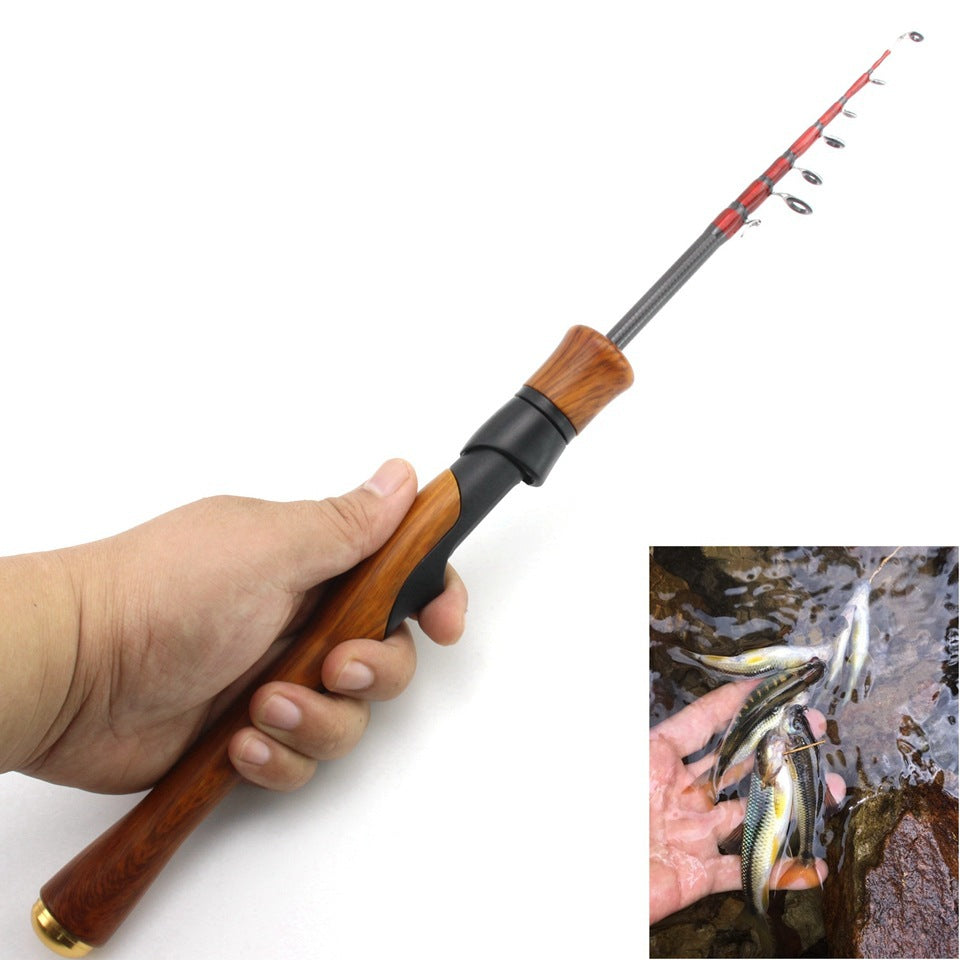 A Gun Handle Retractable Horse Mouth Rod Retractable Lure Rod ul Adjustable Lure Rod Ultra-light Pocket Fly Fishing Rod