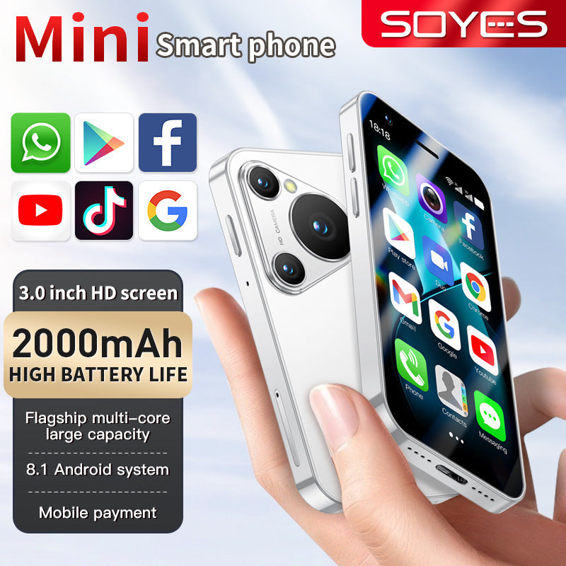 P70promax Mini Mobile Phone3.04-inch Quad-Core Android8.1Ultra-Small Pocket Traditional Chinese Google
