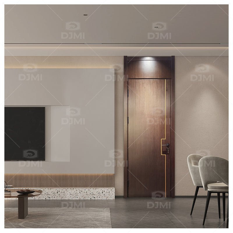 DJMI Modern Design House Villa Interior Luxury Solid Wood Doors Entrance Door