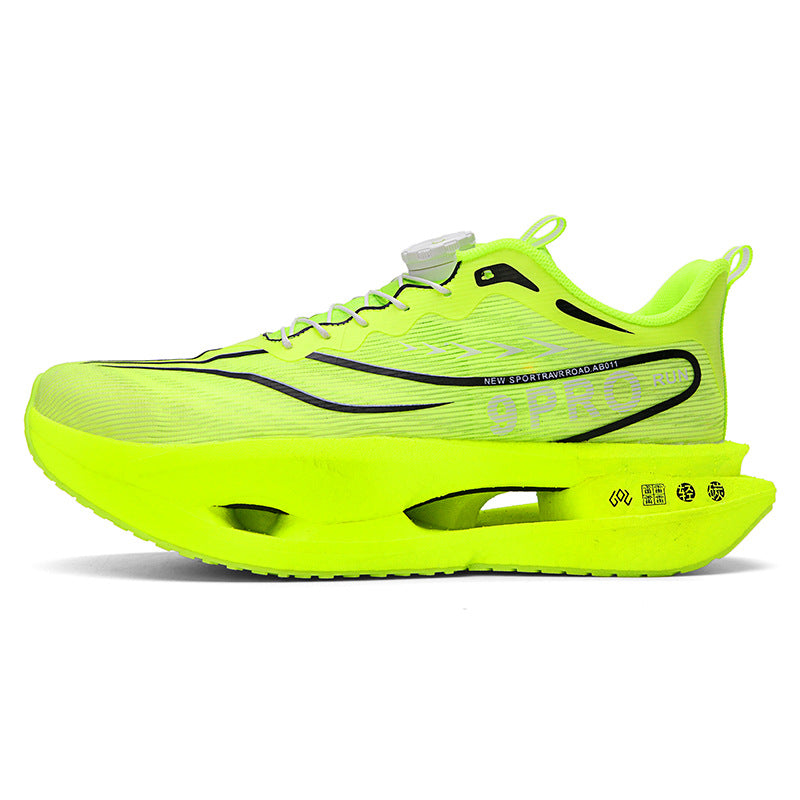 Red Rabbit9PRO Summer Breathable Jacquard Lightweight Sports Shoes with Rotating Buckle Casual Shoes Popcorn Carbon Plate Hollow Running Shoes