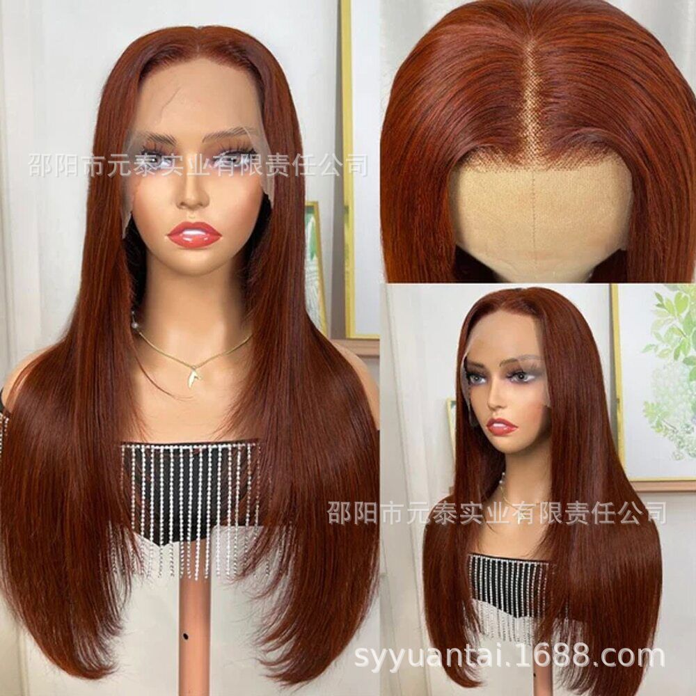 Women's Long Straight Lace Front Synthetic Wig lacewigs Side Bangs Long Straight Hair