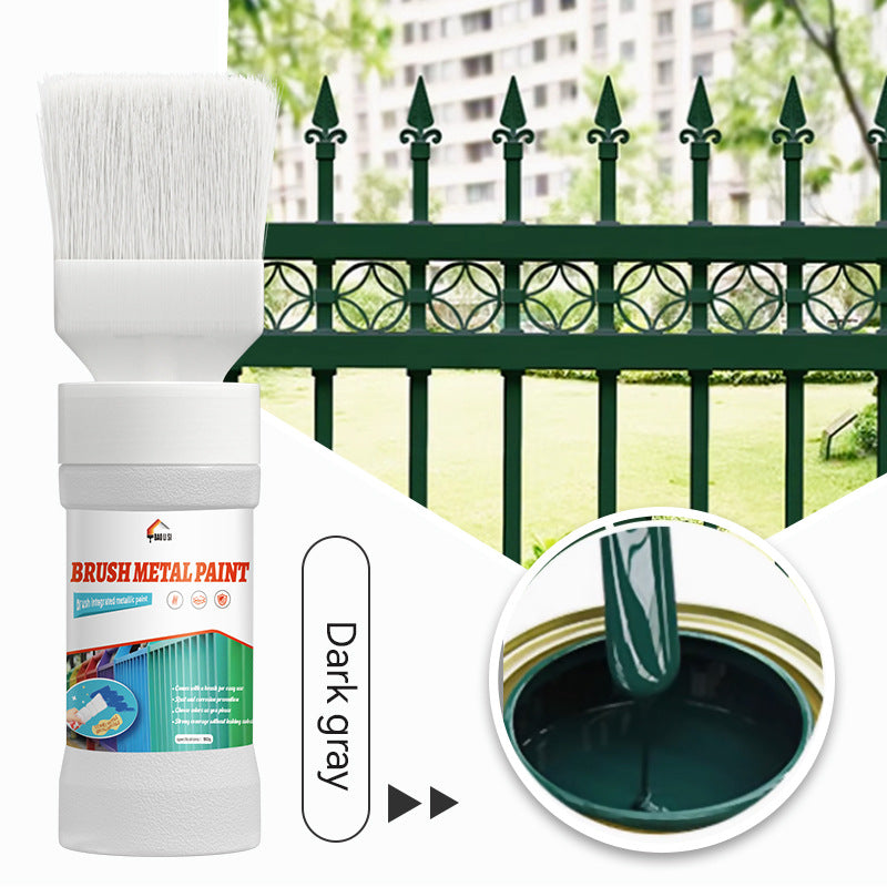 Metal Brush Paint Iron Door Window Railing Anti-Rust Water-Based Paint Balcony Renovation Color Change Coating Coloring