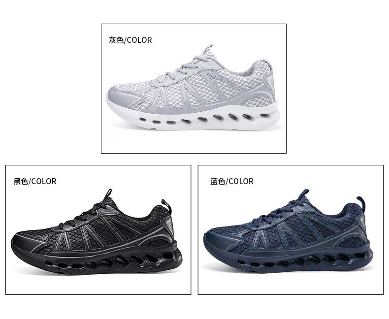 Autumn New Lightweight Shock Absorption Anti-Slip Sports Shoes Large Size Breathable Mesh Casual Shoes Men's Fashion Running Shoes