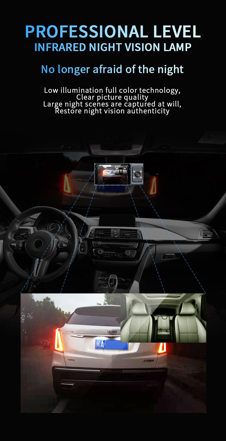 S4Driving Recorder Three-Record3Inch WIFI Vehicle-mounted surveillance night vision HD camera CarDvrCam