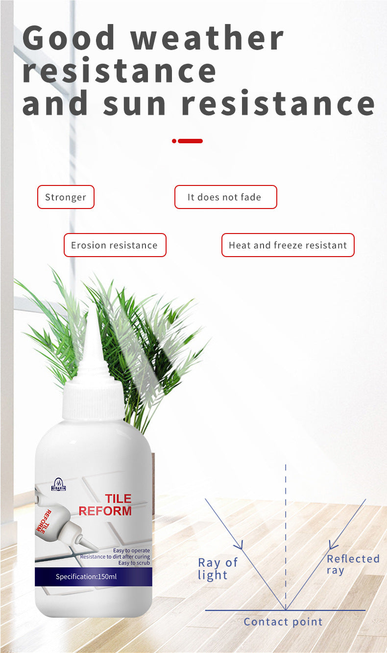 Water-Based Grout Sealant Tile Kitchen Bathroom Waterproof Mildew-Proof Grout Adhesive Sink Toilet Grout Sealant