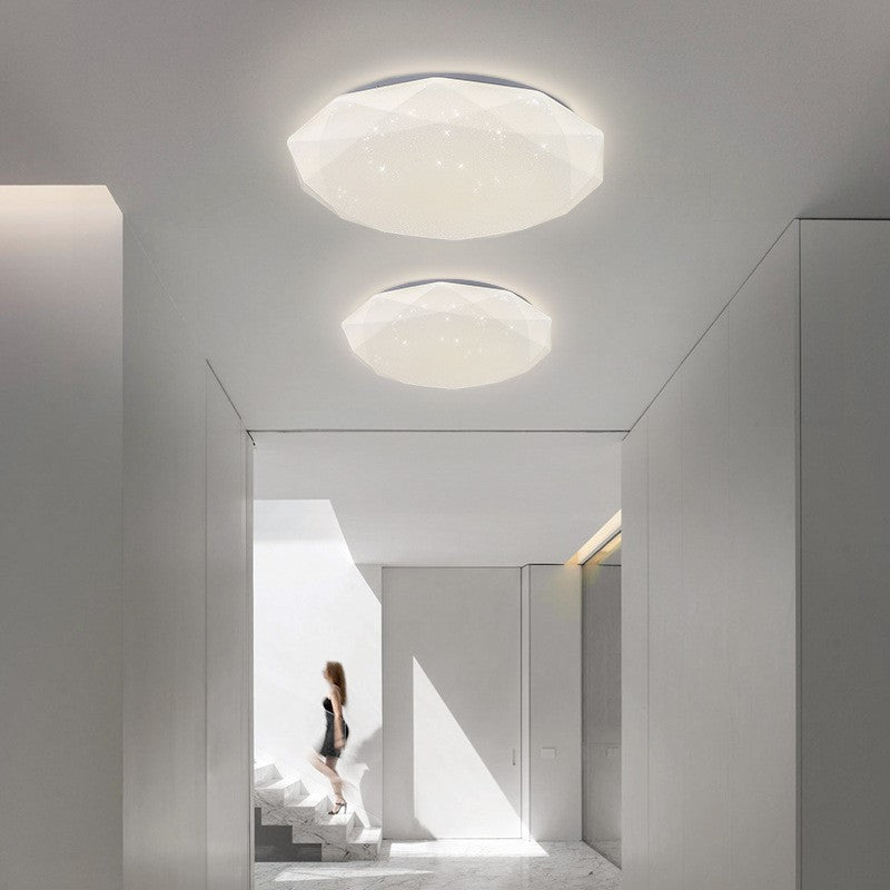 Simple Modern Bedroom Ceiling Light Round Entrance Balcony Lamp Nordic Master Bedroom Light Cozy Romantic Star Light