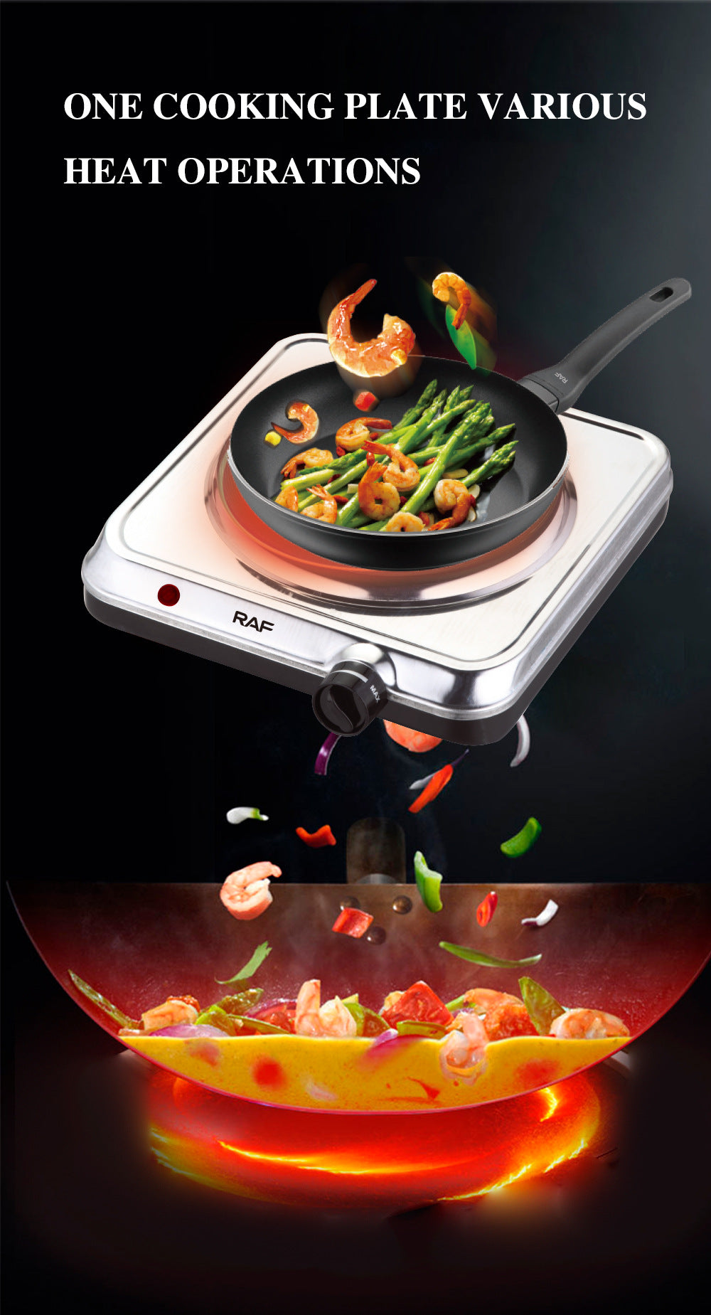 1500W Multifunctional Household Electric Stove Adjustable Temperature Electric Stove Portable Stove Mini Coffee Electric Stove