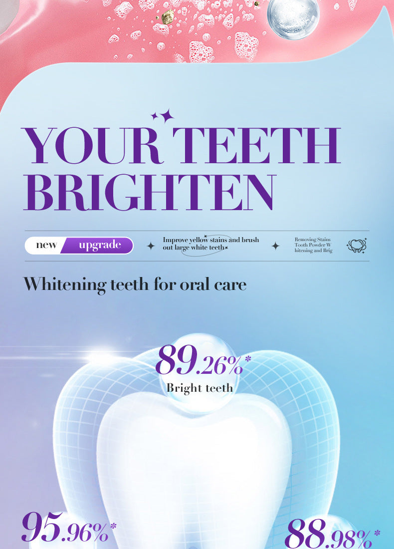V34Toothpowder50g SADOER Whitening Deep Cleaning Whitening Teeth Cleaning Powder  Foreign Trade Wholesale