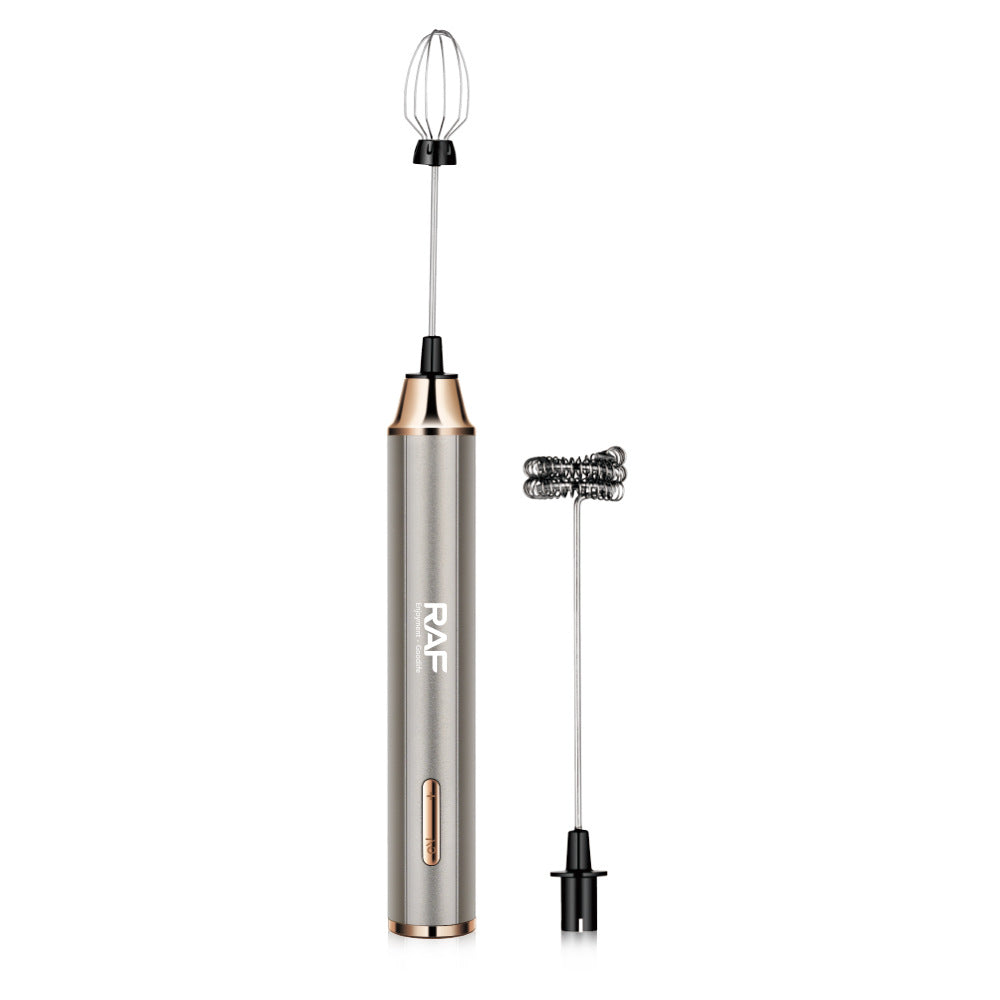 RAF Cafe Electric Milk Frother Milk Stirrer Whisk Egg Beater Coffee Frother Home Use 2-in-1