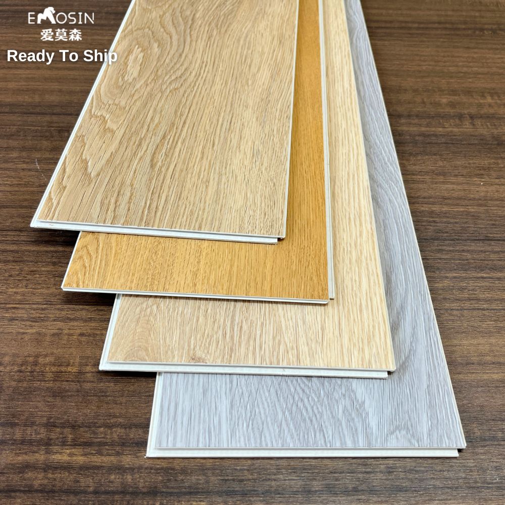 Indoor Waterproof 4mm 5mm 6mm 8mm Wooden Spc Vinyl Tile Fireproof Click Pvc Flooring