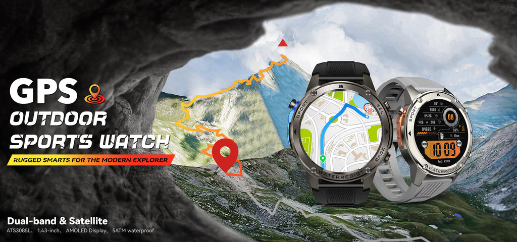 DM56Smart Watch1.52inch Bluetooth call heart rate pedometer sleep monitor GPS Positioning Three-Proof Sports