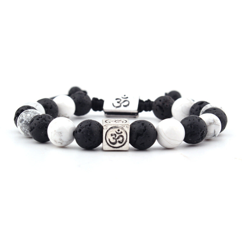 AliExpress8mm Volcanic Lava Stone Bracelet Natural Emperor Stone Couple Fashion Bracelet Factory Direct Sale