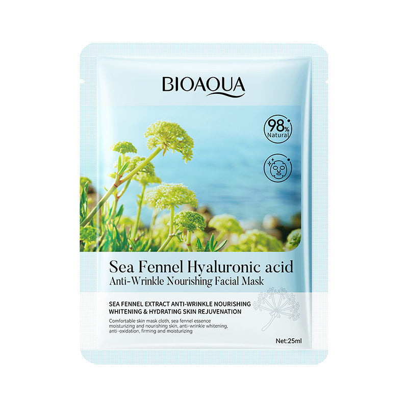 Sea Fennel Hyaluronic Acid Mask25ml  BIOAOUA Hydrating, Moisturizing, and Nourishing Cross-Border Wholesale