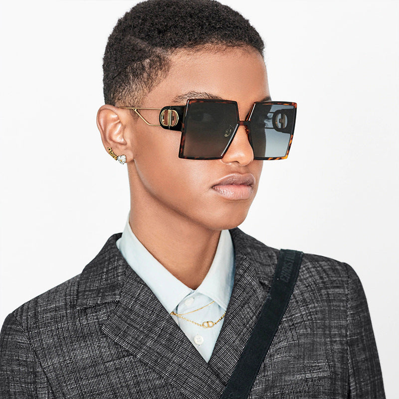 Fashion Large Frame Sunglasses for Women ins Internet Celebrity Style Square Frame Sunglasses for Women Trendy Street Photography Glasses sunglasses