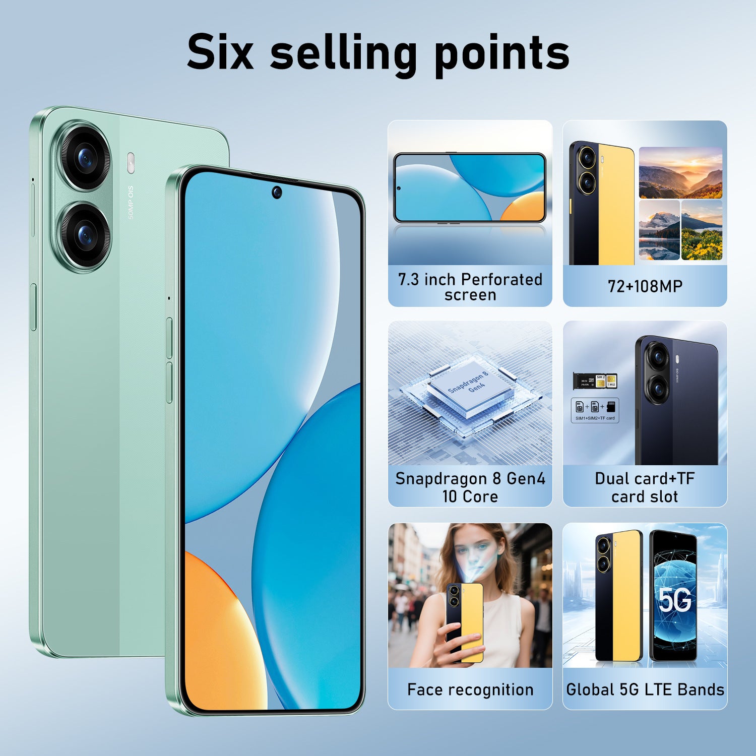 New model exclusive X7 Pro Android Smartphone7.3Super Large Screen16+1T Overseas Version Direct Source Sale