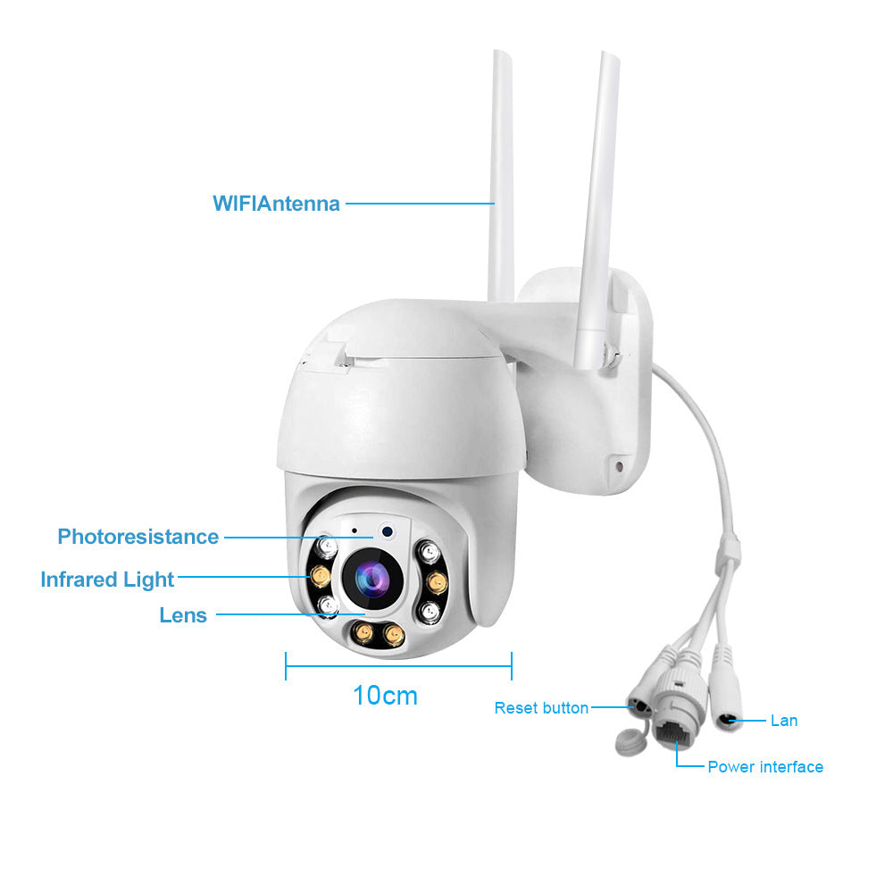 HD Outdoor Surveillance Camera Waterproof Eight-Light Dome Camera A6Wireless WiFiIPCamera Full Color