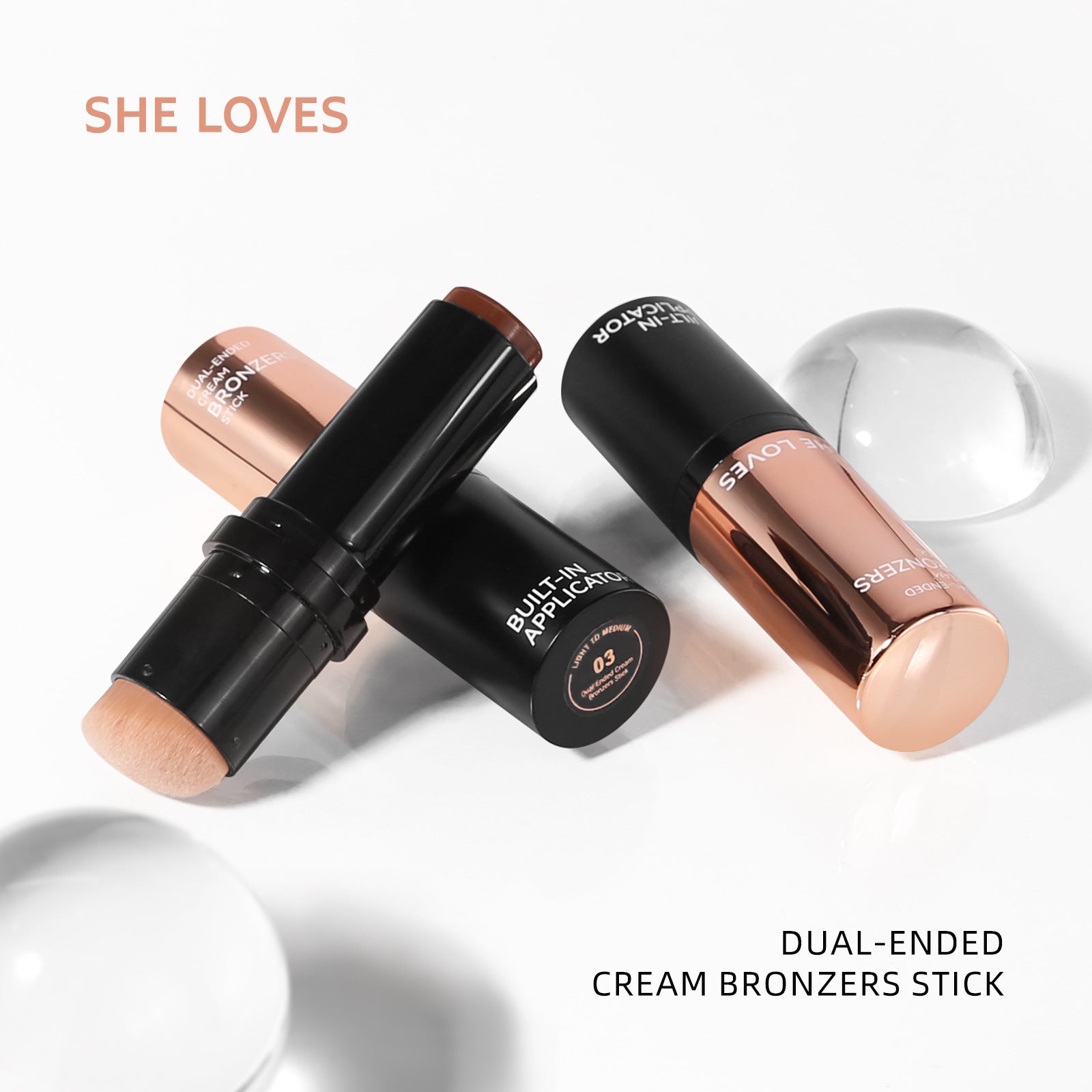 Bronzers Double-Ended Shadow Contour Stick Cheek Contour Modification Multi-Purpose Makeup Highlight Bronze Stick