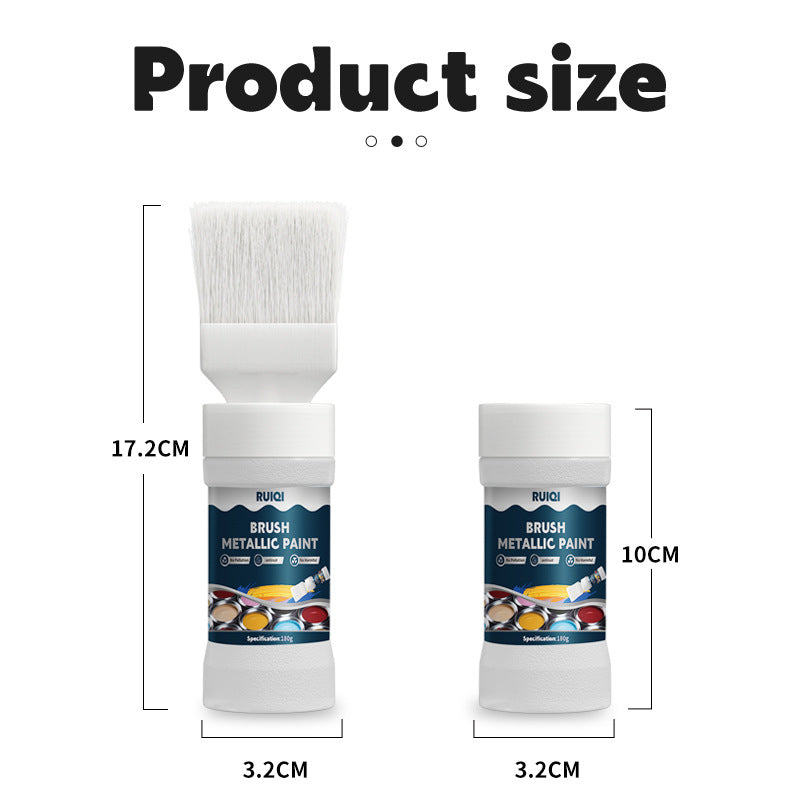 Metal Brush Paint for Entry Doors, Iron Art Railings, Renovation, Color Change, Repair, Metallic Paint, Water-Based Odorless Self-Brush Paint