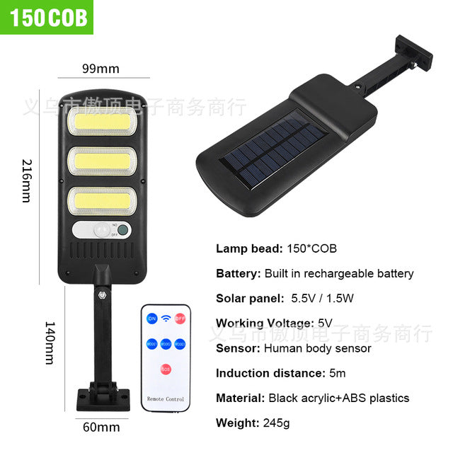 Outdoor Solar Light Human Body Sensing Street Light Bracket Integrated Garden Light Waterproof Garden Light Garage Light