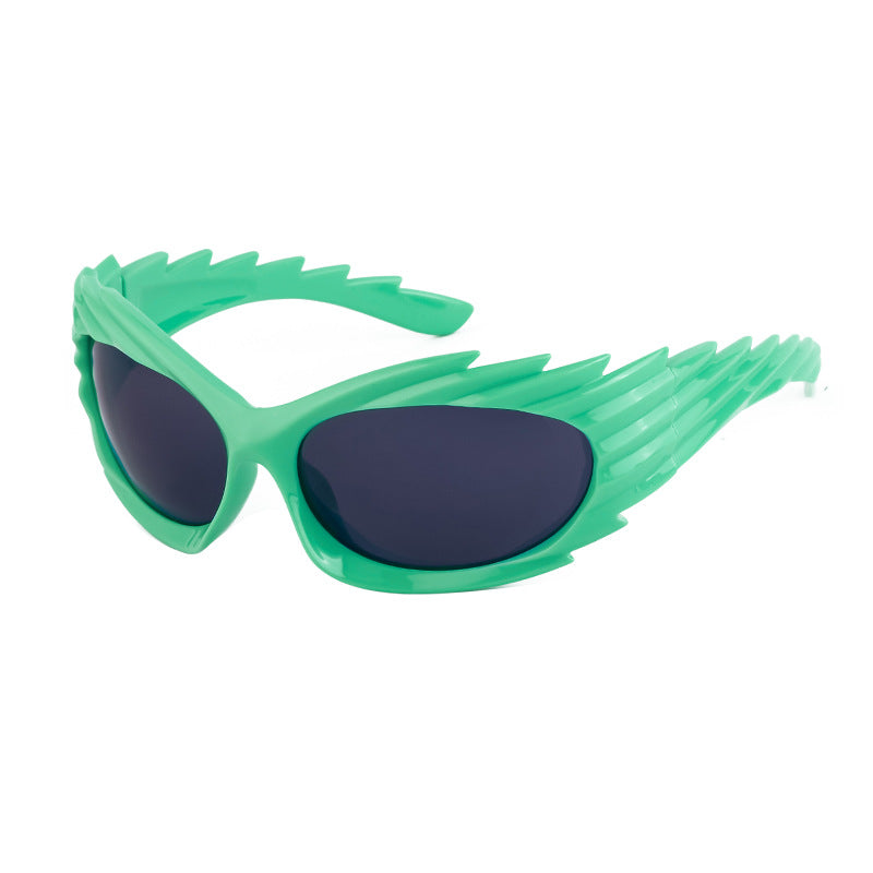 Europe and America Y2K Millennium Windproof Sunglasses for Women Trendy Personality Irregular Shape Sun Protection Sunglasses for Men Cycling Sports Glasses