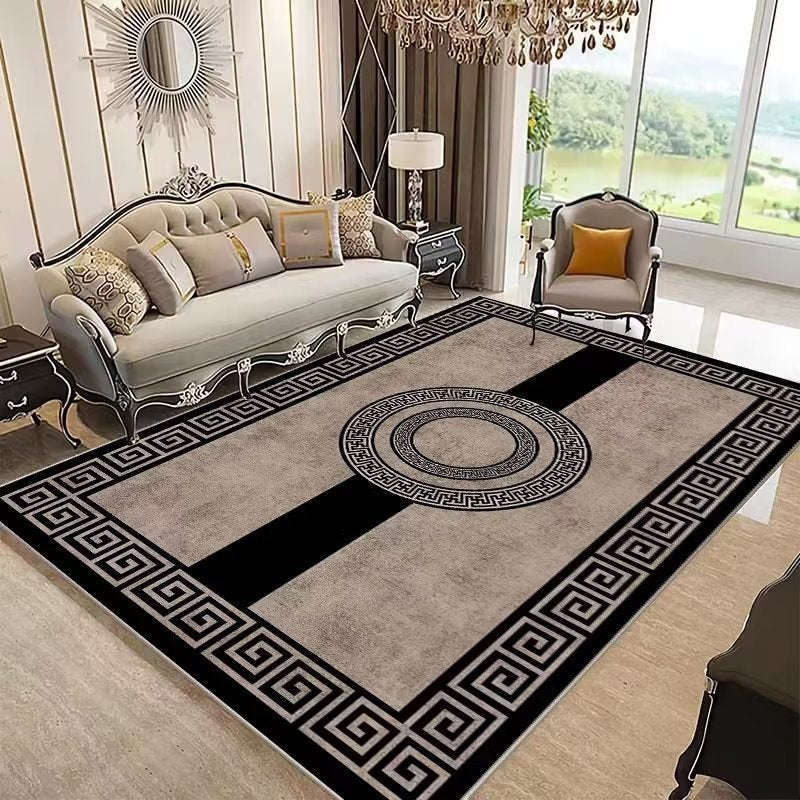 Crystal Velvet Carpet Luxury Stain-Resistant Easy Care Sofa Coffee Table Rug Home Bedroom Wear-Resistant Non-Slip Bedside Warm Blanket