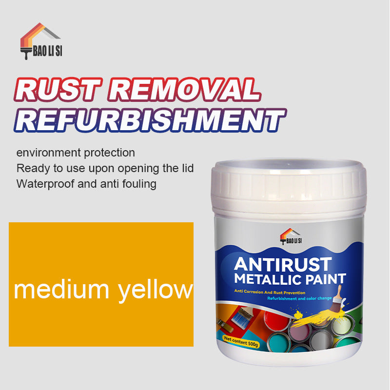 Color Metal Paint Iron Art Steel Structure Color Steel Tile Renovation Color Change Water-Based Industrial Latex Paint Anti-Rust Paint
