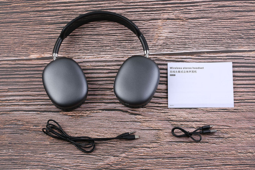 Hot-selling Over-ear Bluetooth Headphones with Long Battery Life, Wireless Headset Compatible with Apple Max Huawei