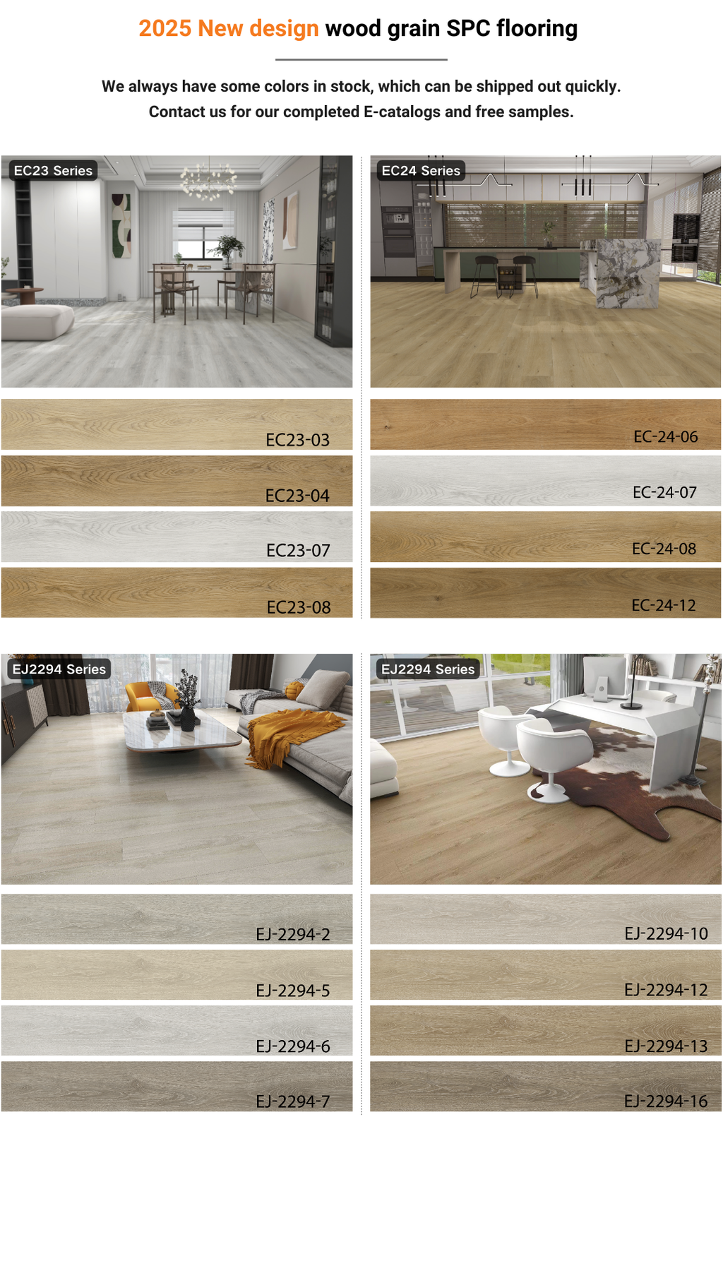 Wood Grain 4mm 5mm 6mm Click Pvc Plastic Solid Color Dark Gray Yellow Brown Red Beige White Grey Spc Vinyl Flooring Covering
