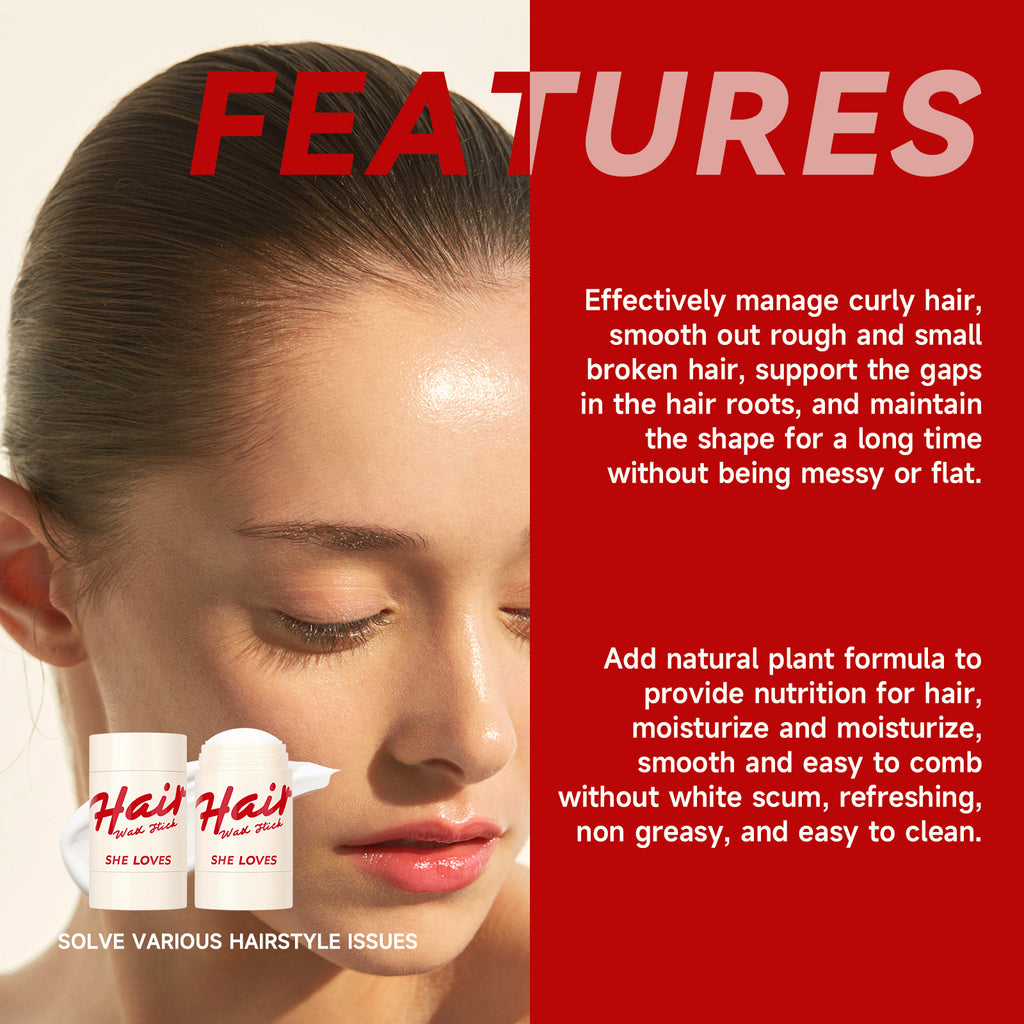Exclusive Supply hair wax stick Hair Wax Stick for Broken Hair, Strong Hold Hair Clay, Hair Styling Gel