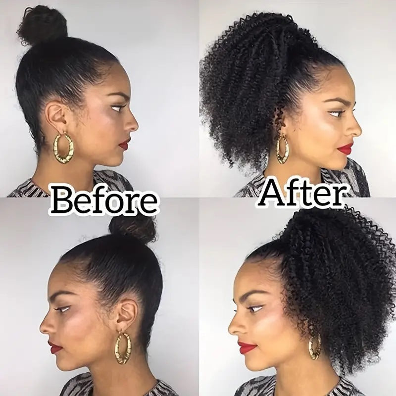 81-inch Synthetic Hair African Drawstring Ponytail jerry curly Small Curly Ponytail
