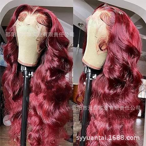 13x4 Body Wave Lace Front Wig Reddish Brown Synthetic Wigs