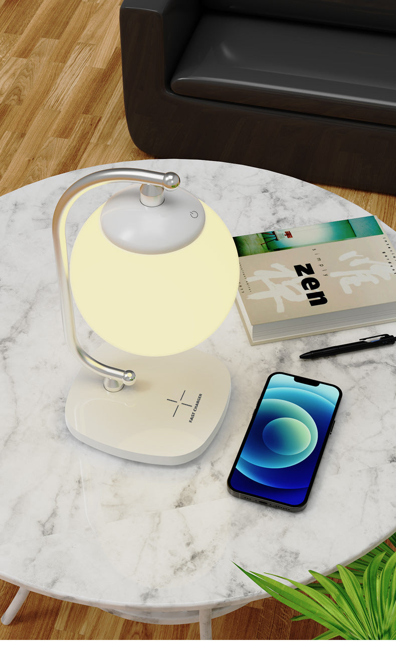 Creative Desk Lamp led Study Student Desk Lamp Wireless Charging Reading Desk Lamp Color Adjustment Moon Lamp Amazon Bestseller