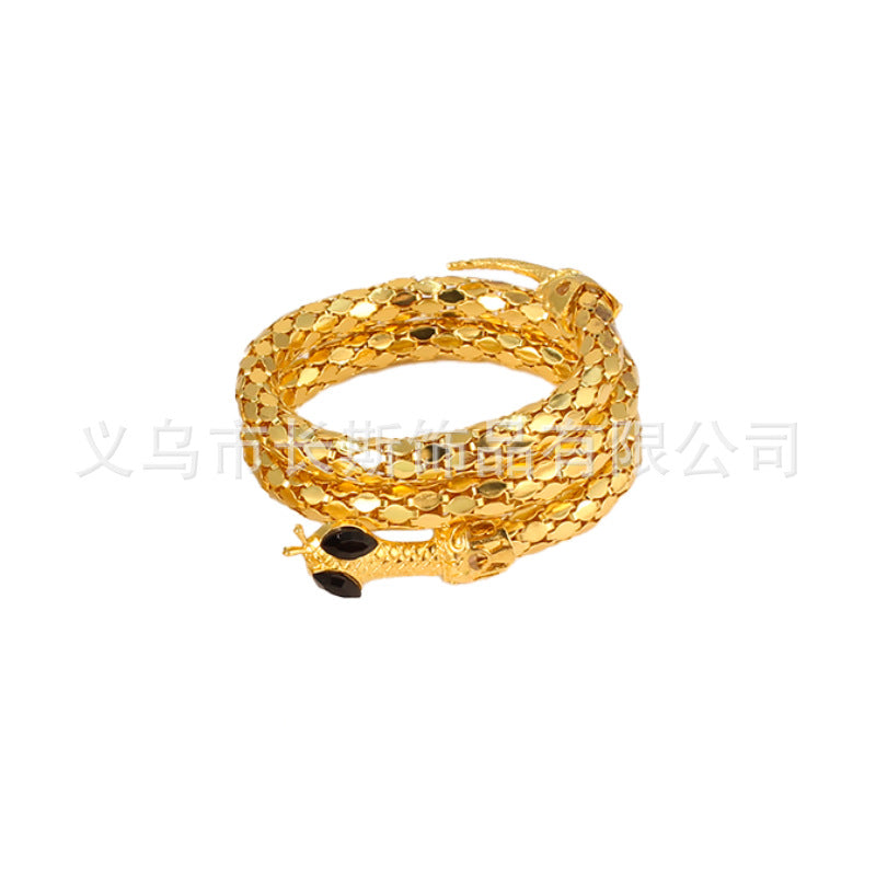 European and American Style Bendable Snake Chain Women's Minimalist Snake Bone Necklace Snake Year Gift Stretchable Snake Shape Necklace