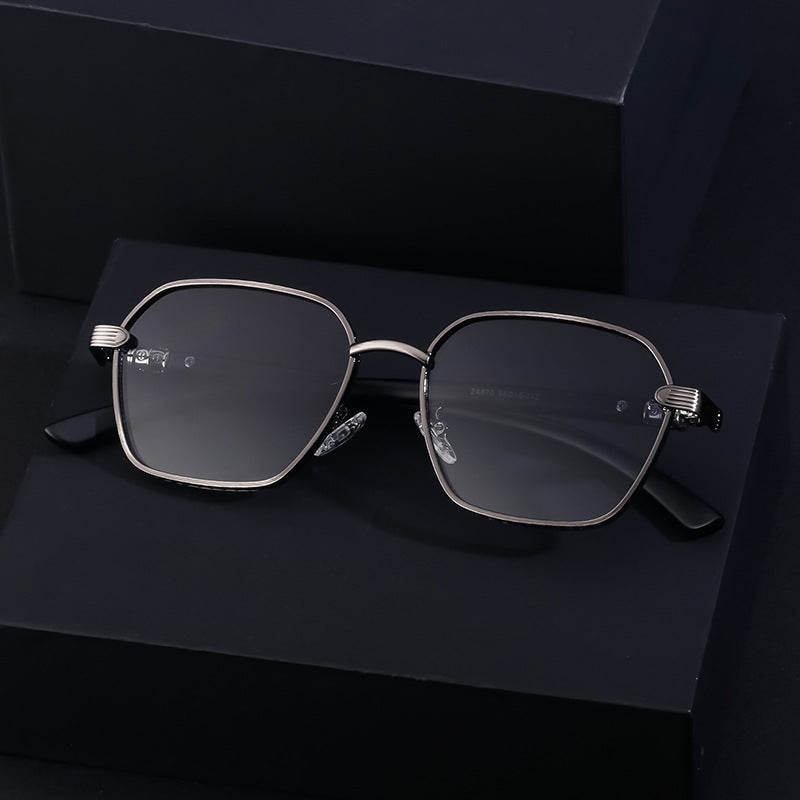 Vintage Imitation Wood Grain Temple Men's Sunglasses Outdoor Driving Square Frame Sunglasses Wholesale shades