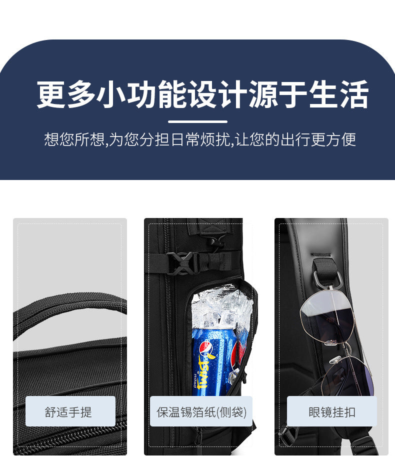 ozuko Men's Tactical Backpack Waterproof and Wear-Resistant Computer Backpack Outdoor Mountaineering Large Capacity Commuting Travel Bag