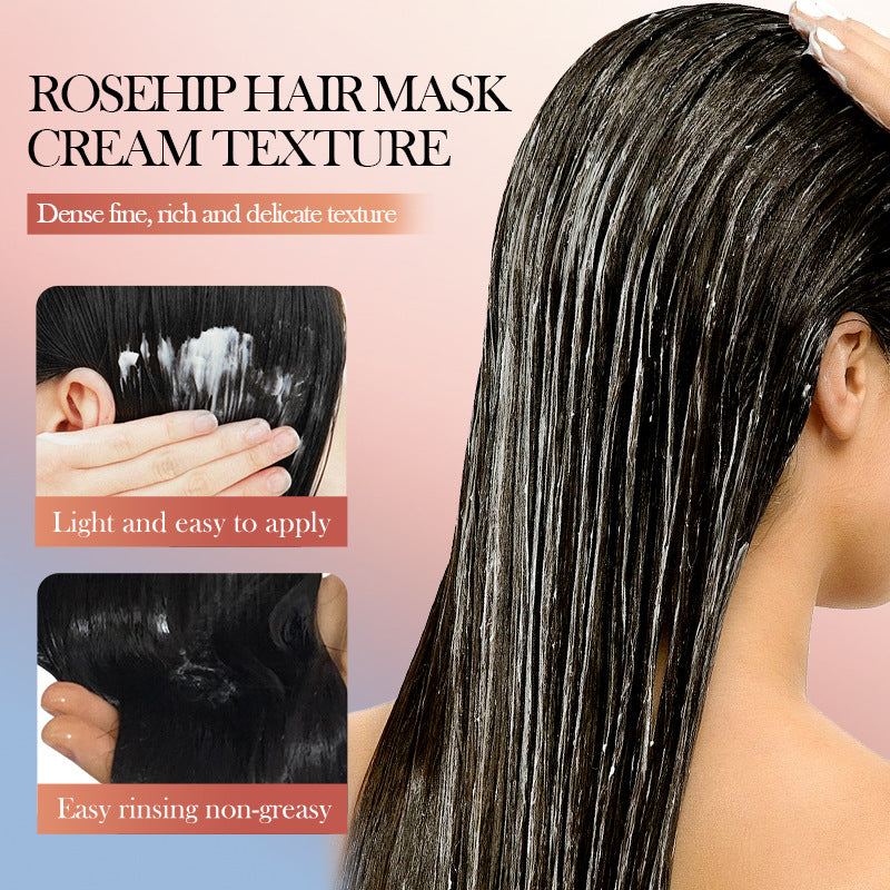 Cross-border Rosehip Oil Hair Mask500g Moisturizing and Smooth Hair Conditioner Export Manufacturer Wholesale