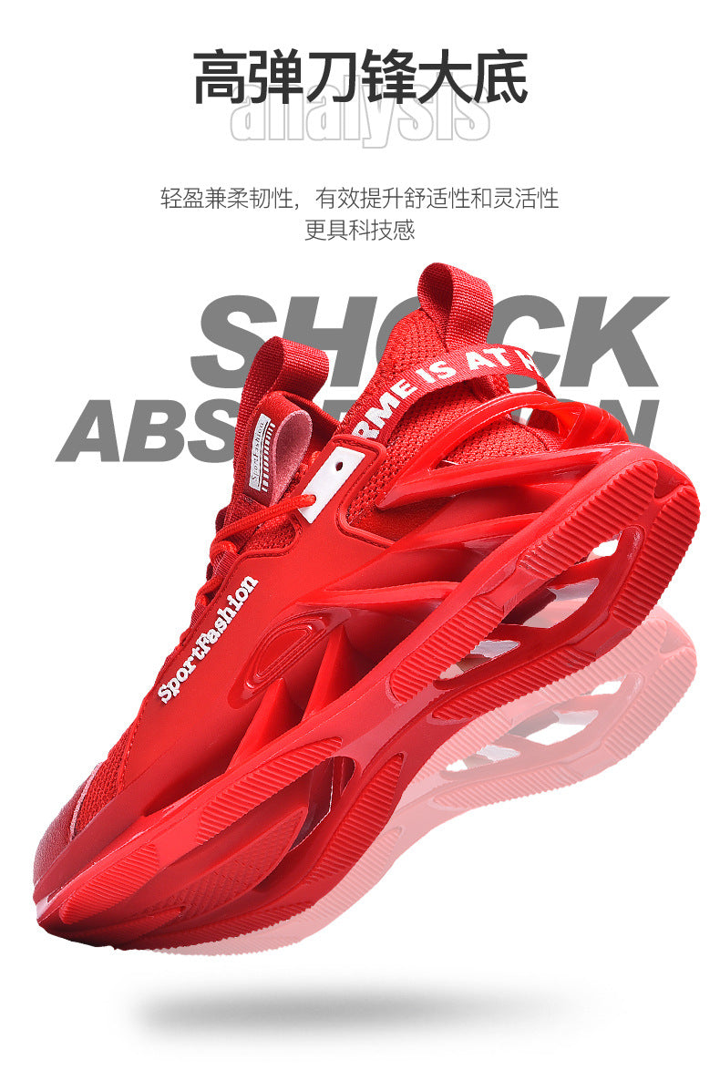 Spring New Large Size Blade Sole Sneakers Casual Versatile Men's Shoes Fashion National Style Patchwork Trendy Shoes