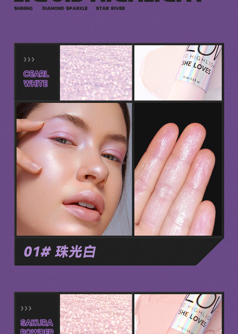 SHELOVES Highlight Liquid Contour Shadow Nose Shadow Diamond Brightening Liquid Face Body Highlight