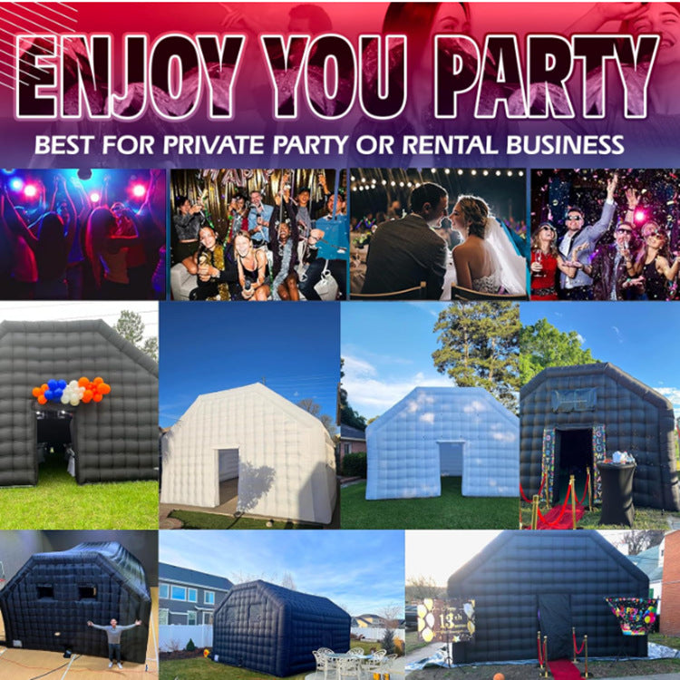 Low Price Single Fabric Inflatable Commercial Event Tent Club Colorful Spotlight Smoke Portable Inflatable Bar